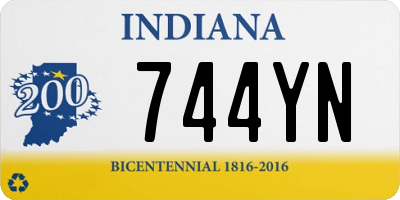 IN license plate 744YN