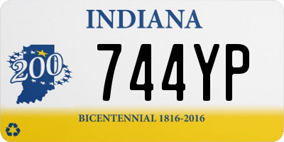 IN license plate 744YP