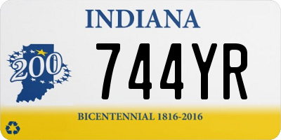 IN license plate 744YR