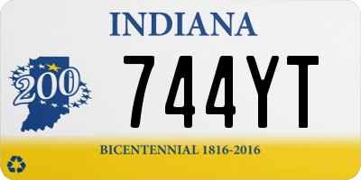 IN license plate 744YT