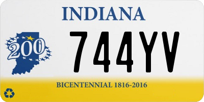 IN license plate 744YV