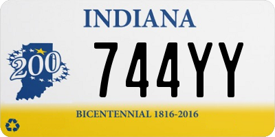 IN license plate 744YY