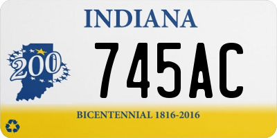 IN license plate 745AC