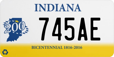 IN license plate 745AE