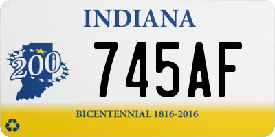 IN license plate 745AF