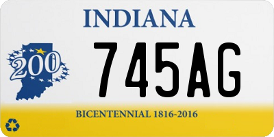 IN license plate 745AG