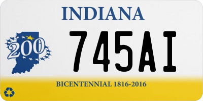 IN license plate 745AI