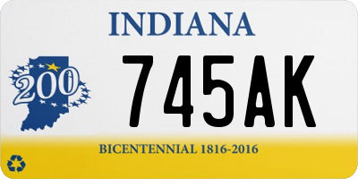 IN license plate 745AK