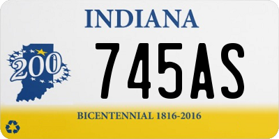 IN license plate 745AS