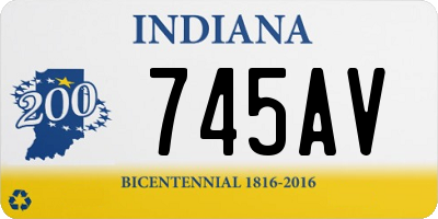 IN license plate 745AV