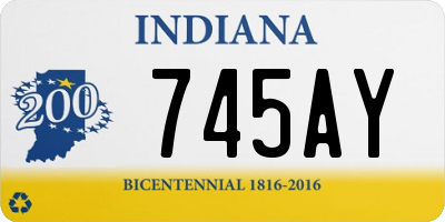 IN license plate 745AY