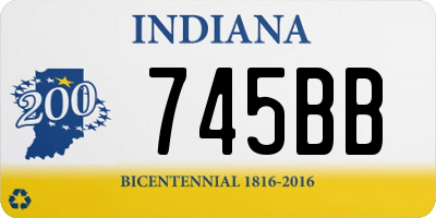 IN license plate 745BB