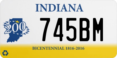 IN license plate 745BM