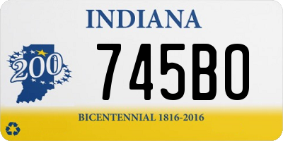 IN license plate 745BO