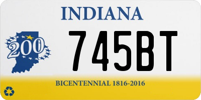 IN license plate 745BT