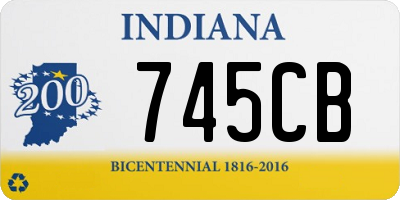 IN license plate 745CB