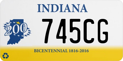 IN license plate 745CG