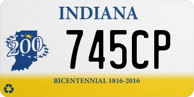 IN license plate 745CP