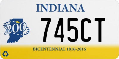 IN license plate 745CT