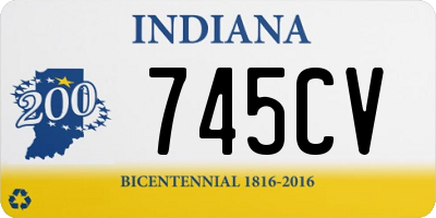 IN license plate 745CV