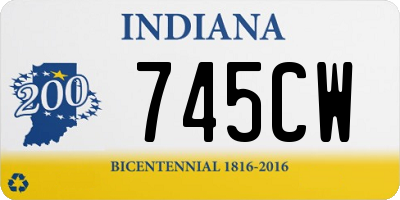 IN license plate 745CW