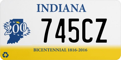 IN license plate 745CZ