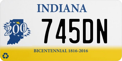 IN license plate 745DN