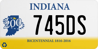 IN license plate 745DS