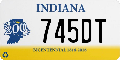 IN license plate 745DT