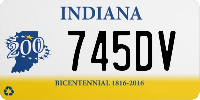 IN license plate 745DV