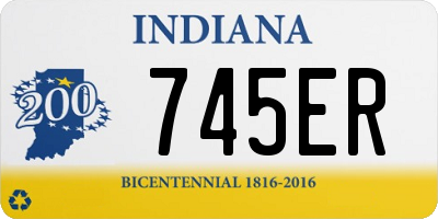 IN license plate 745ER