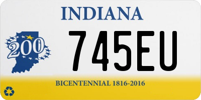 IN license plate 745EU