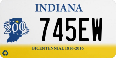 IN license plate 745EW