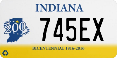 IN license plate 745EX