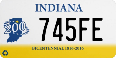 IN license plate 745FE