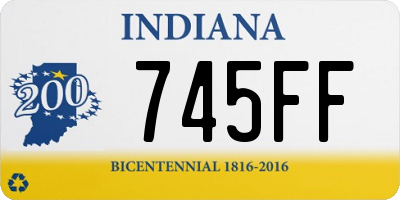 IN license plate 745FF
