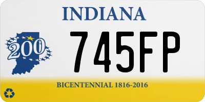 IN license plate 745FP