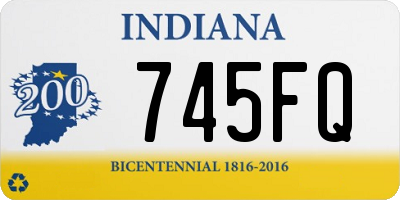 IN license plate 745FQ