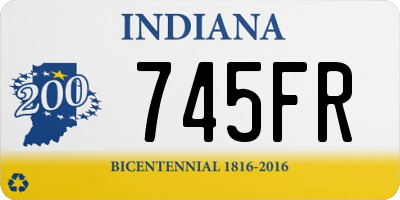 IN license plate 745FR