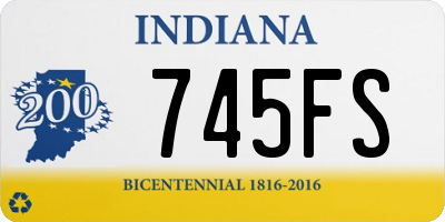 IN license plate 745FS