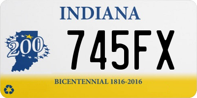 IN license plate 745FX