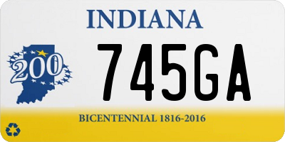 IN license plate 745GA