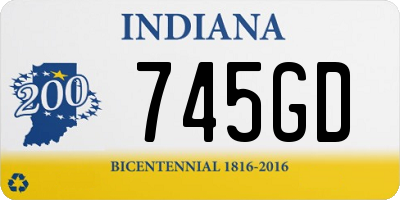 IN license plate 745GD