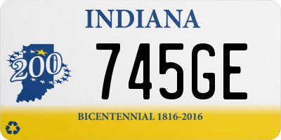 IN license plate 745GE