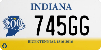 IN license plate 745GG