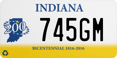 IN license plate 745GM