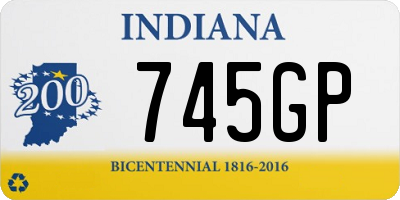IN license plate 745GP