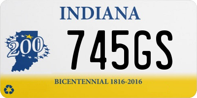 IN license plate 745GS