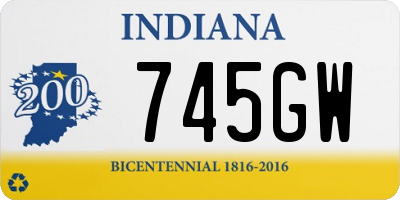 IN license plate 745GW