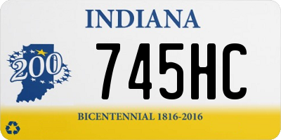 IN license plate 745HC
